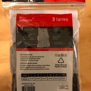 3 Men’s Cotton Tanks, Wife Beaters, White, Grey, Black, Sm